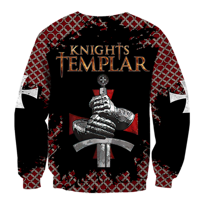 Knight templar 3D all over printed shirt and short for men and women