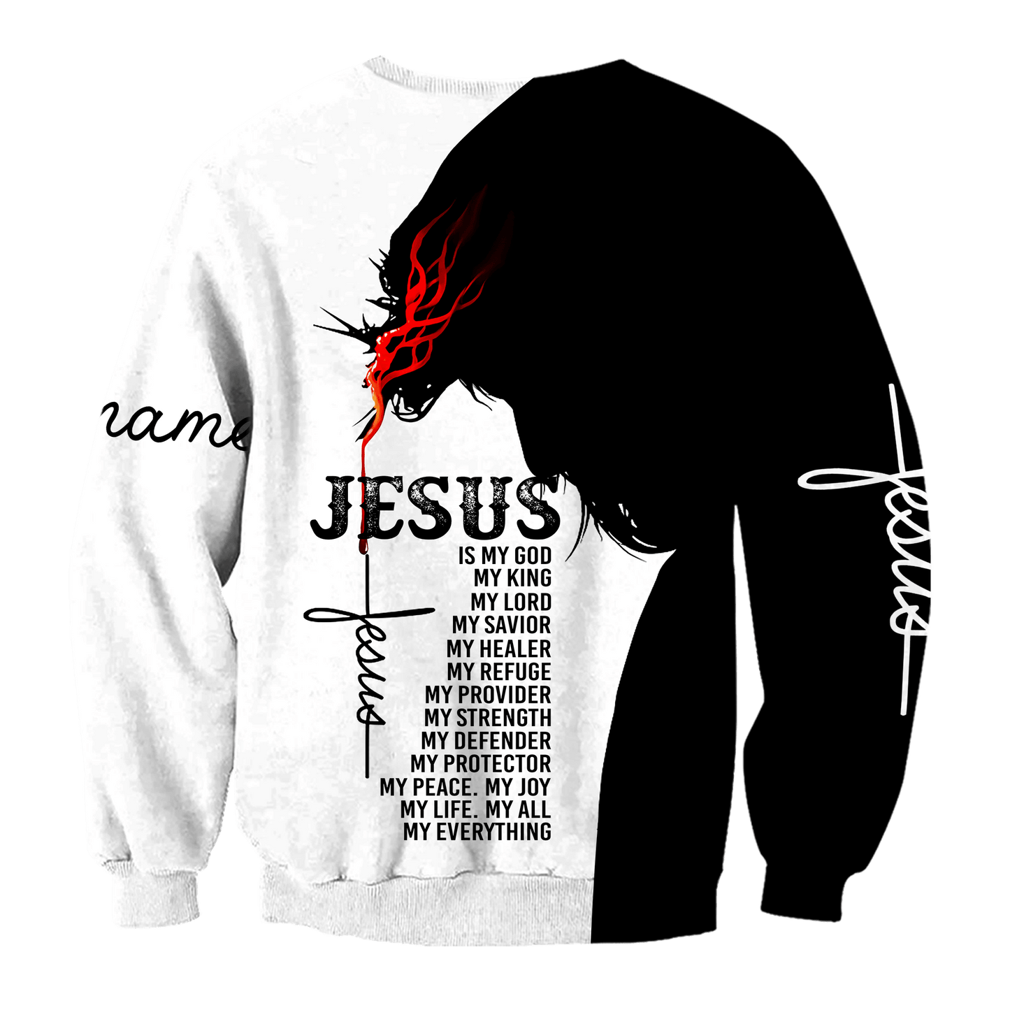 Premium Christian Jesus Catholic Customize Name 3D Printed Unisex Shirts