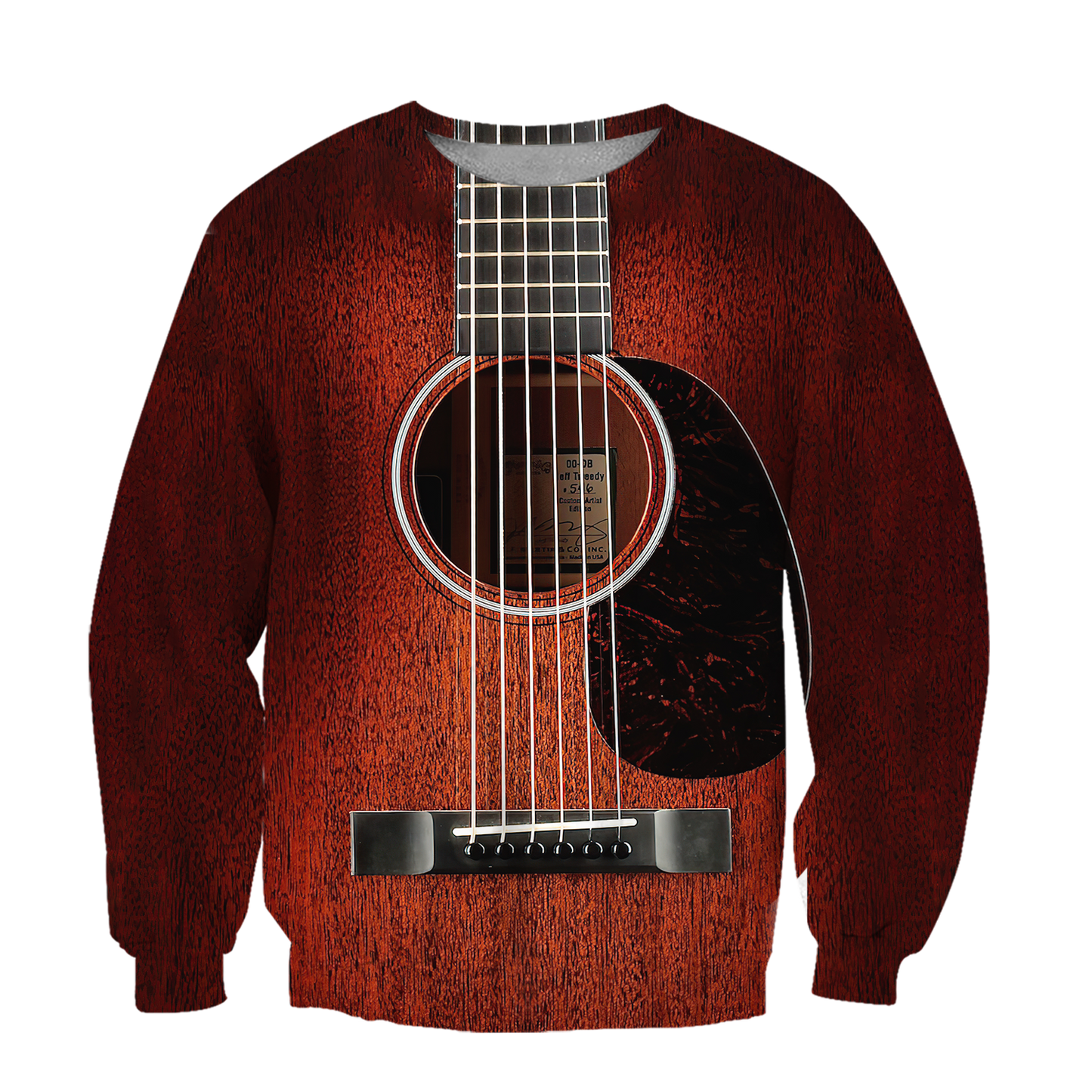 Wood Guitar 3D All Over Printes-Apparel-HP Arts-Sweatshirt-S-Vibe Cosy™
