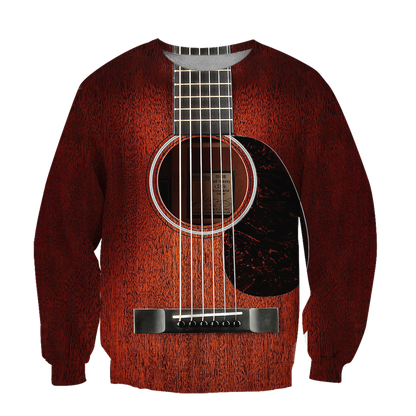 Wood Guitar 3D All Over Printes-Apparel-HP Arts-Sweatshirt-S-Vibe Cosy™