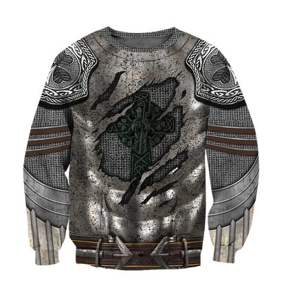 Irish Armor Knight Warrior Chainmail 3D All Over Printed Shirts For Men and Women AM050302-Apparel-TT-Sweatshirts-S-Vibe Cosy™