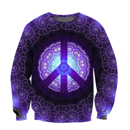 Hippie Peace 3D All Over Printed Hoodie Shirt by SUN AM100301-Apparel-SUN-Sweatshirts-S-Vibe Cosy™