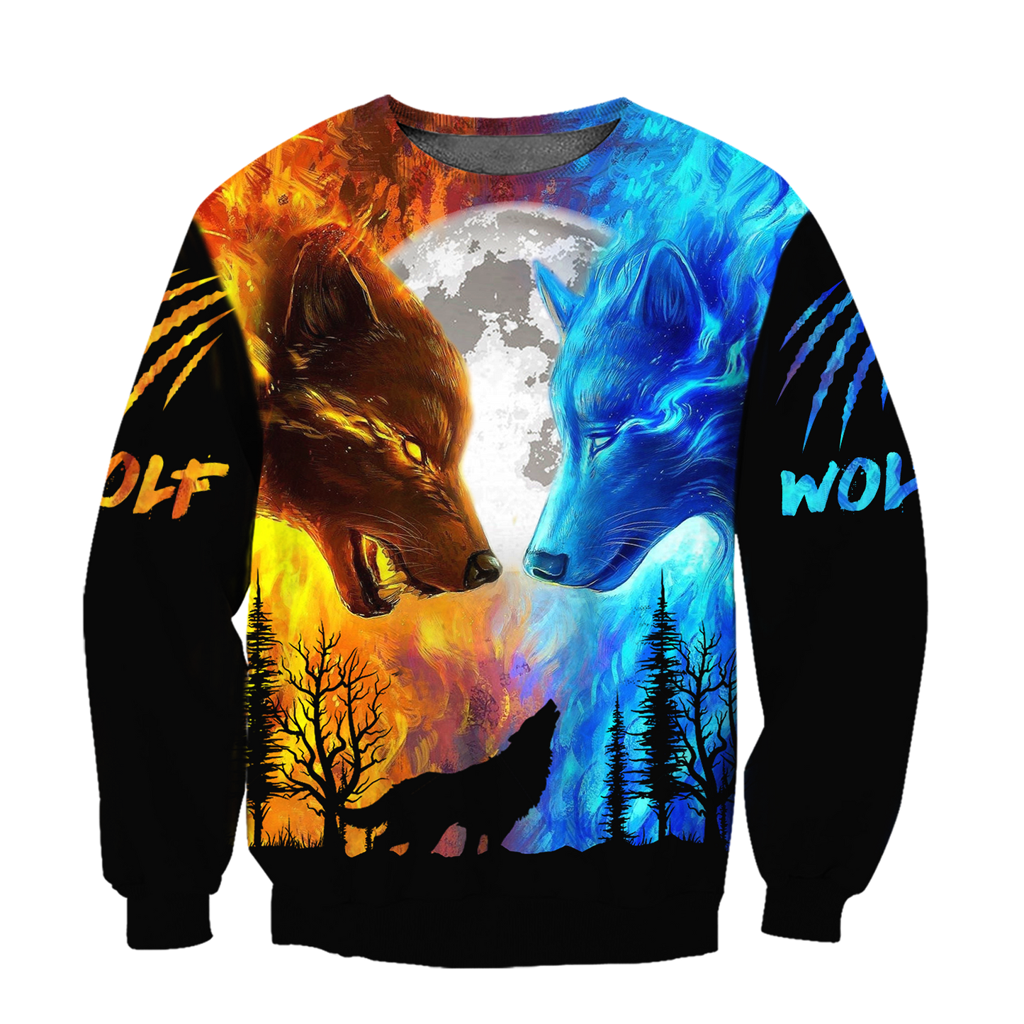 Wolf 3D All Over Printed Shirts For Men and Women AM260401-Apparel-TT-Sweatshirts-S-Vibe Cosy™