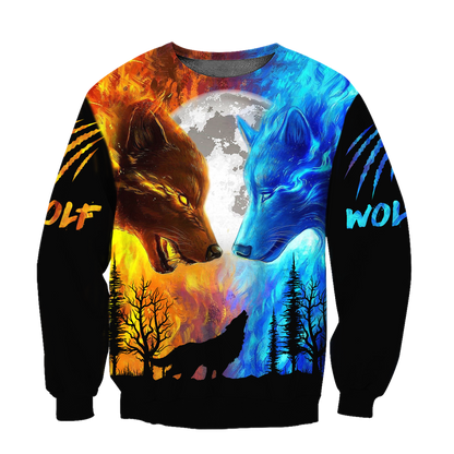 Wolf 3D All Over Printed Shirts For Men and Women AM260401-Apparel-TT-Sweatshirts-S-Vibe Cosy™