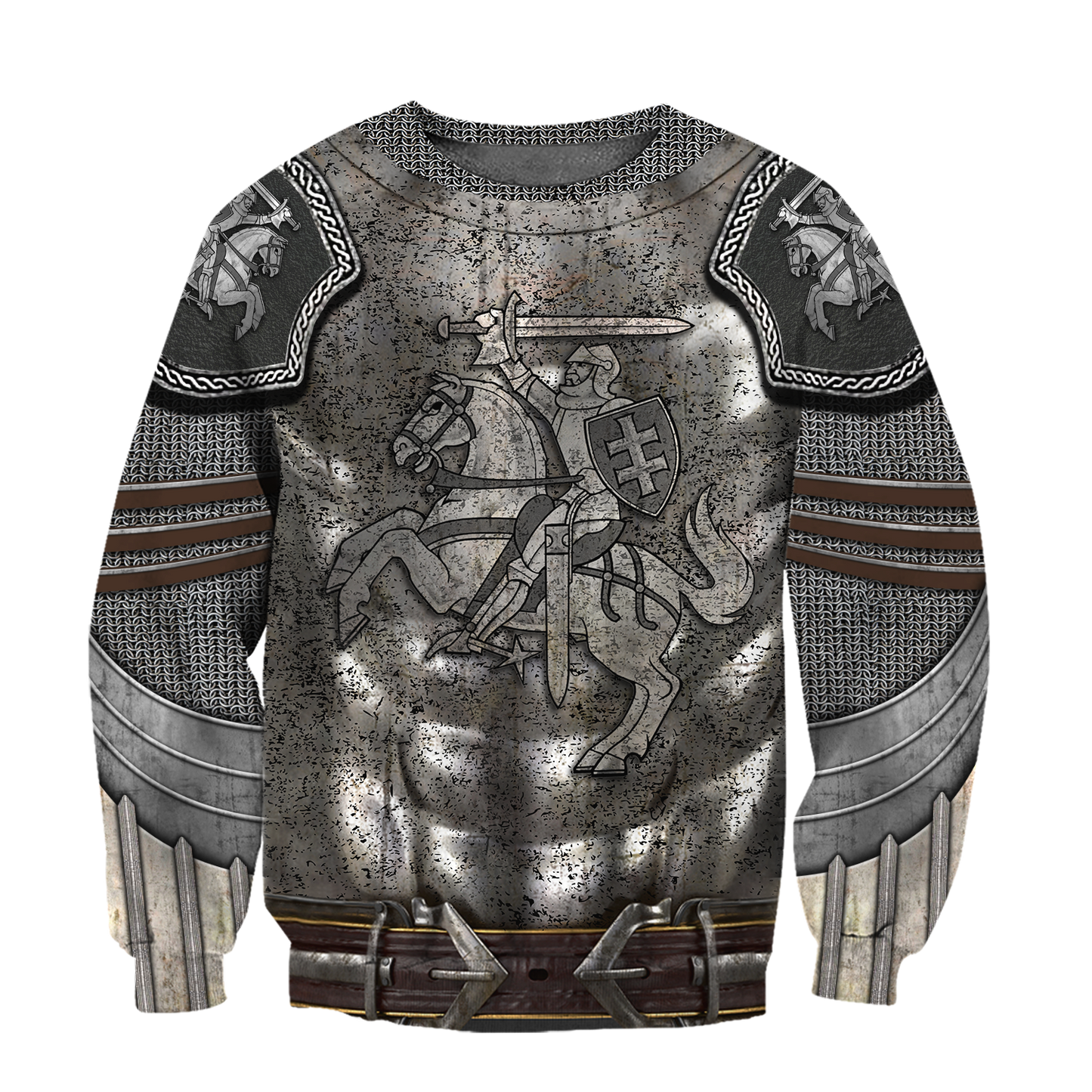 Lithuania Armor Knight Warrior Chainmail 3D All Over Printed Shirts For Men and Women AM120302-Apparel-TT-Sweatshirts-S-Vibe Cosy™