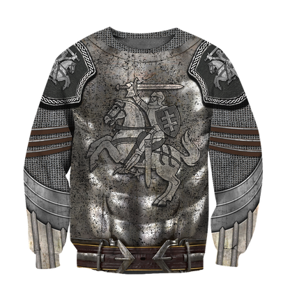 Lithuania Armor Knight Warrior Chainmail 3D All Over Printed Shirts For Men and Women AM120302-Apparel-TT-Sweatshirts-S-Vibe Cosy™