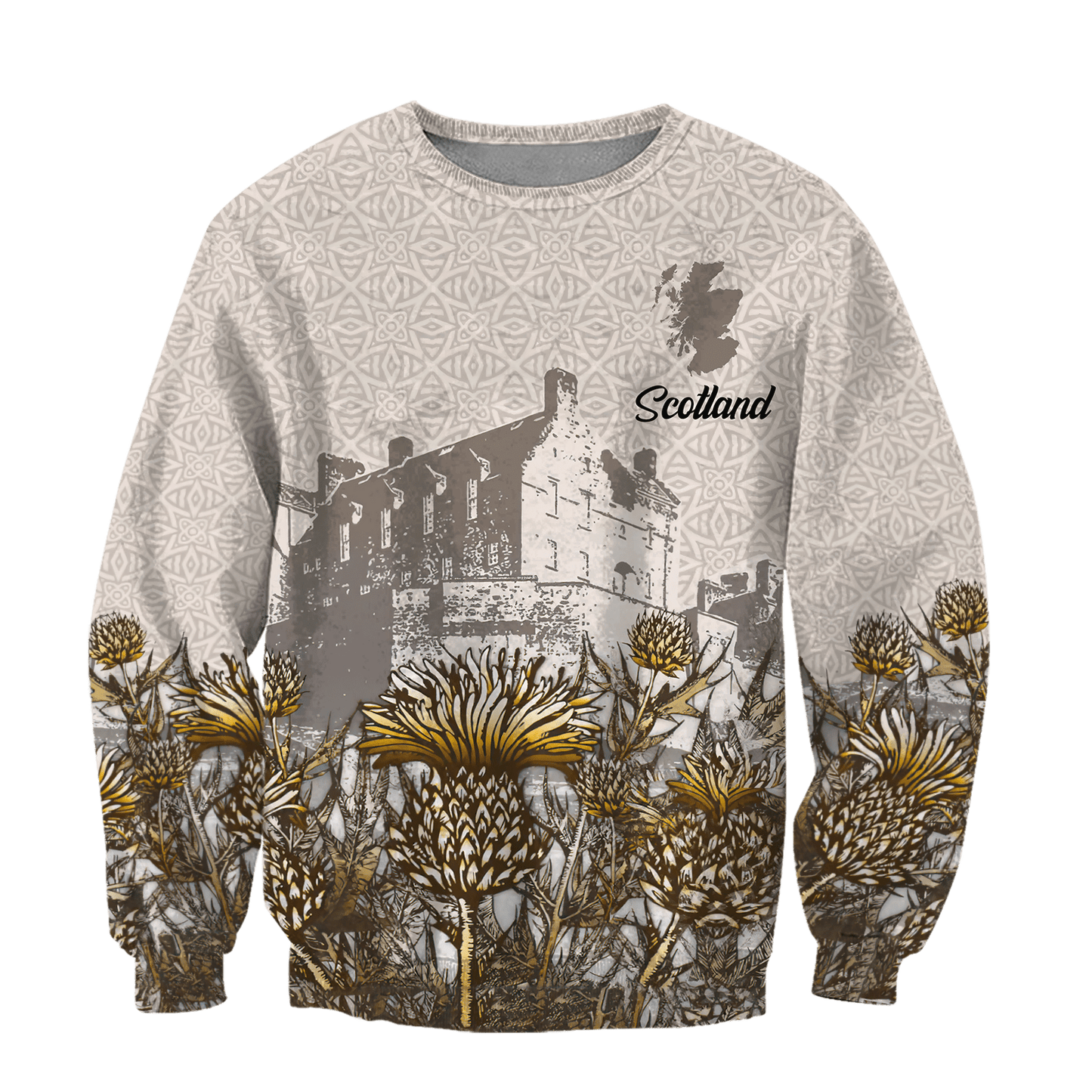 Hoodie Scotland Vintage Over Printed Hoodie TP