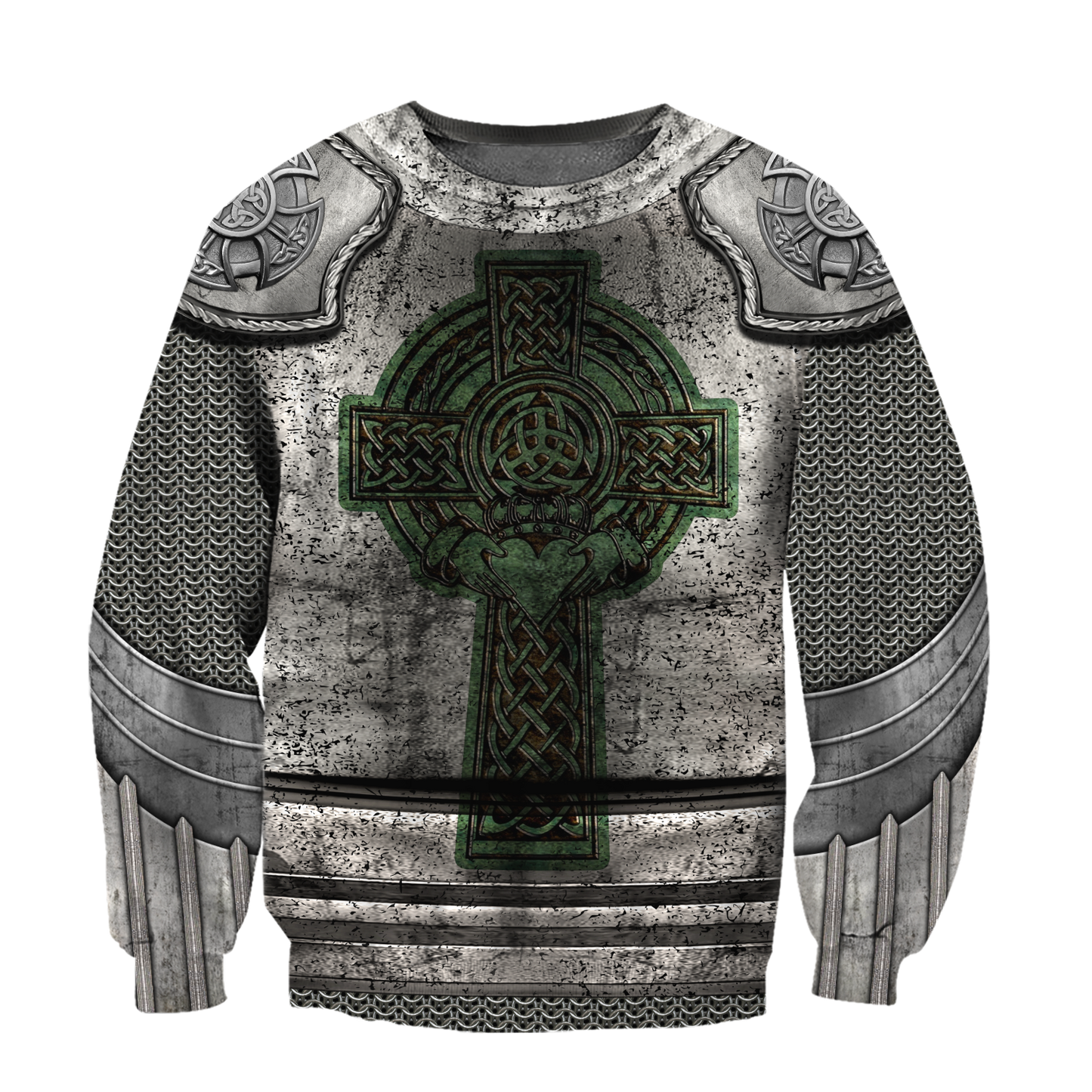 Irish Armor Knight Warrior Chainmail 3D All Over Printed Shirts For Men and Women AM280201-Apparel-TT-Sweatshirts-S-Vibe Cosy™