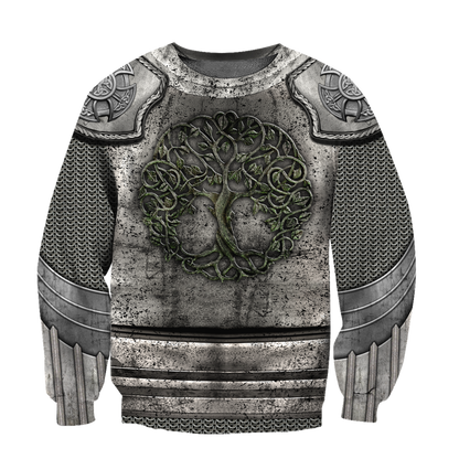 Irish Armor Knight Warrior Chainmail 3D All Over Printed Shirts For Men and Women AM280202-Apparel-TT-Sweatshirts-S-Vibe Cosy™