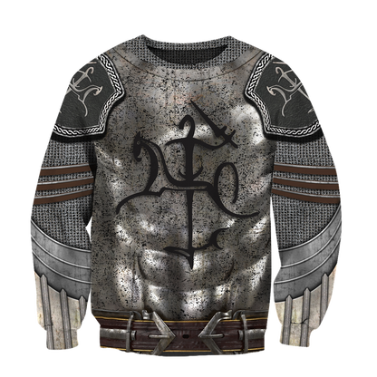 Lithuania Armor Knight Warrior Chainmail 3D All Over Printed Shirts For Men and Women AM120301-Apparel-TT-Sweatshirts-S-Vibe Cosy™