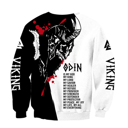 Vikings Odin 3D All Over Printed Shirts For Men and Women-Apparel-HP Arts-Hoodie-S-Vibe Cosy™