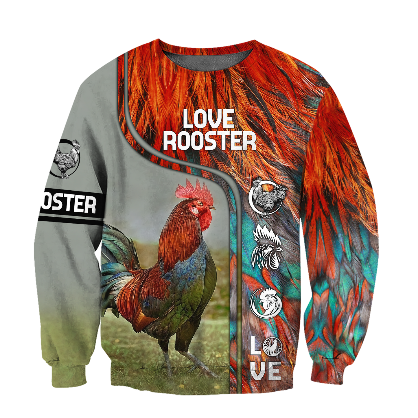Rooster 3D All Over Printed Shirts for Men and Women AM030101-Apparel-TT-Sweatshirts-S-Vibe Cosy™