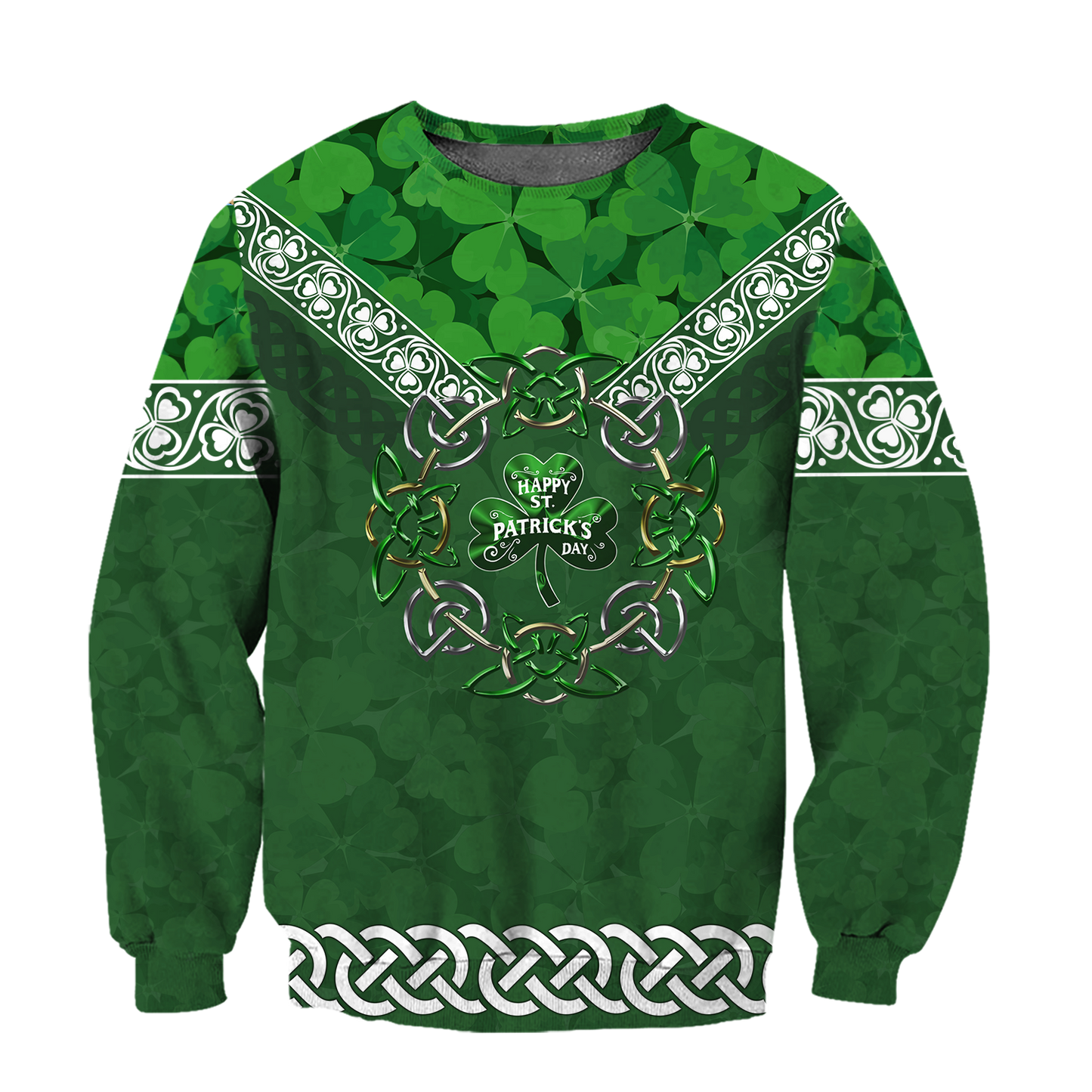 Irish Shamrock 3D All Over Printed Shirts For Men and Women AM270202-Apparel-TT-Sweatshirts-S-Vibe Cosy™