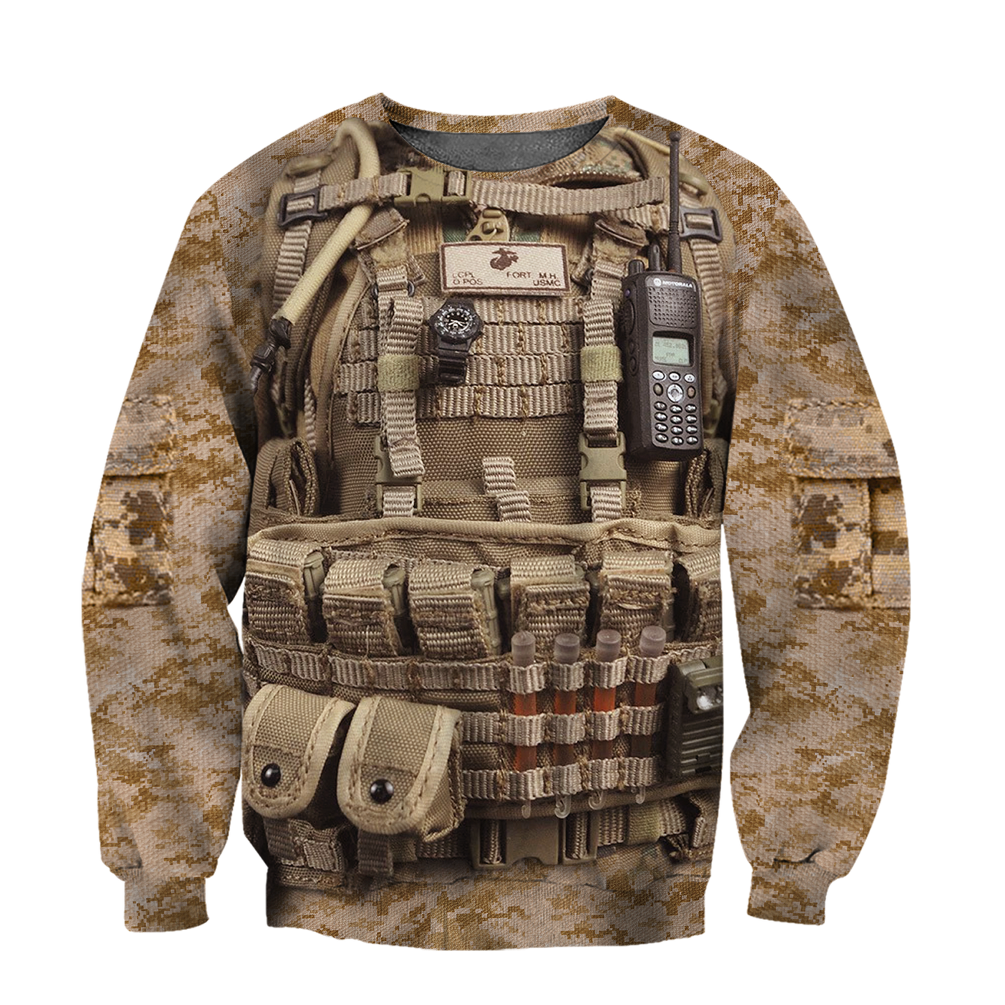 All Over Printed Marine Corps Uniforms-Apparel-HP Arts-Sweatshirt-S-Vibe Cosy™