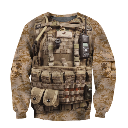 All Over Printed Marine Corps Uniforms-Apparel-HP Arts-Sweatshirt-S-Vibe Cosy™