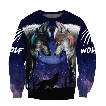 Wolf 3D All Over Printed Shirts For Men and Women AM260402-Apparel-TT-Sweatshirts-S-Vibe Cosy™