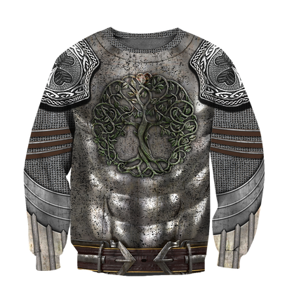 Irish Armor Warrior Knight Chainmail 3D All Over Printed Shirts For Men and Women AM260201-Apparel-TT-Sweatshirts-S-Vibe Cosy™