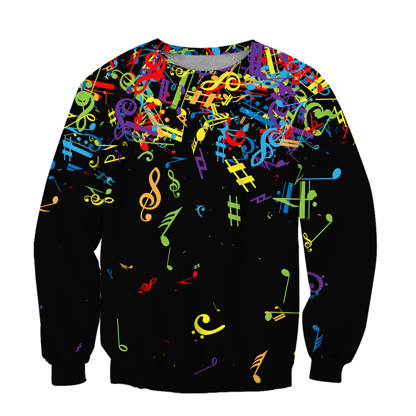Colorful Music Notes 3D All Over Printes-Apparel-HP Arts-Sweatshirt-S-Vibe Cosy™
