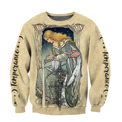 Tarot Cards Temperance 3D All Over Printed Shirts For Men and Women AM150604-Apparel-TT-Sweatshirts-S-Vibe Cosy™