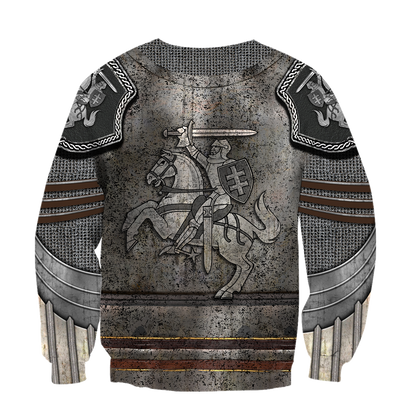 Lithuania Armor Knight Warrior Chainmail 3D All Over Printed Shirts For Men and Women AM120302-Apparel-TT-Hoodie-S-Vibe Cosy™