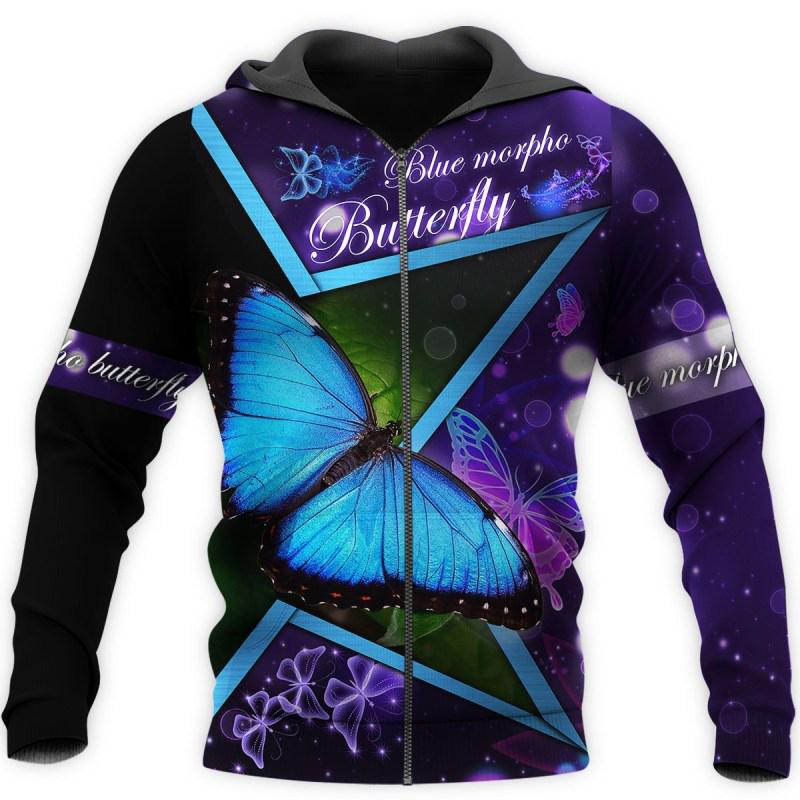 Beautiful Butterfly 3D All Over Printed Shirts for Men and Women TT0090-Apparel-TT-Zip-S-Vibe Cosy™