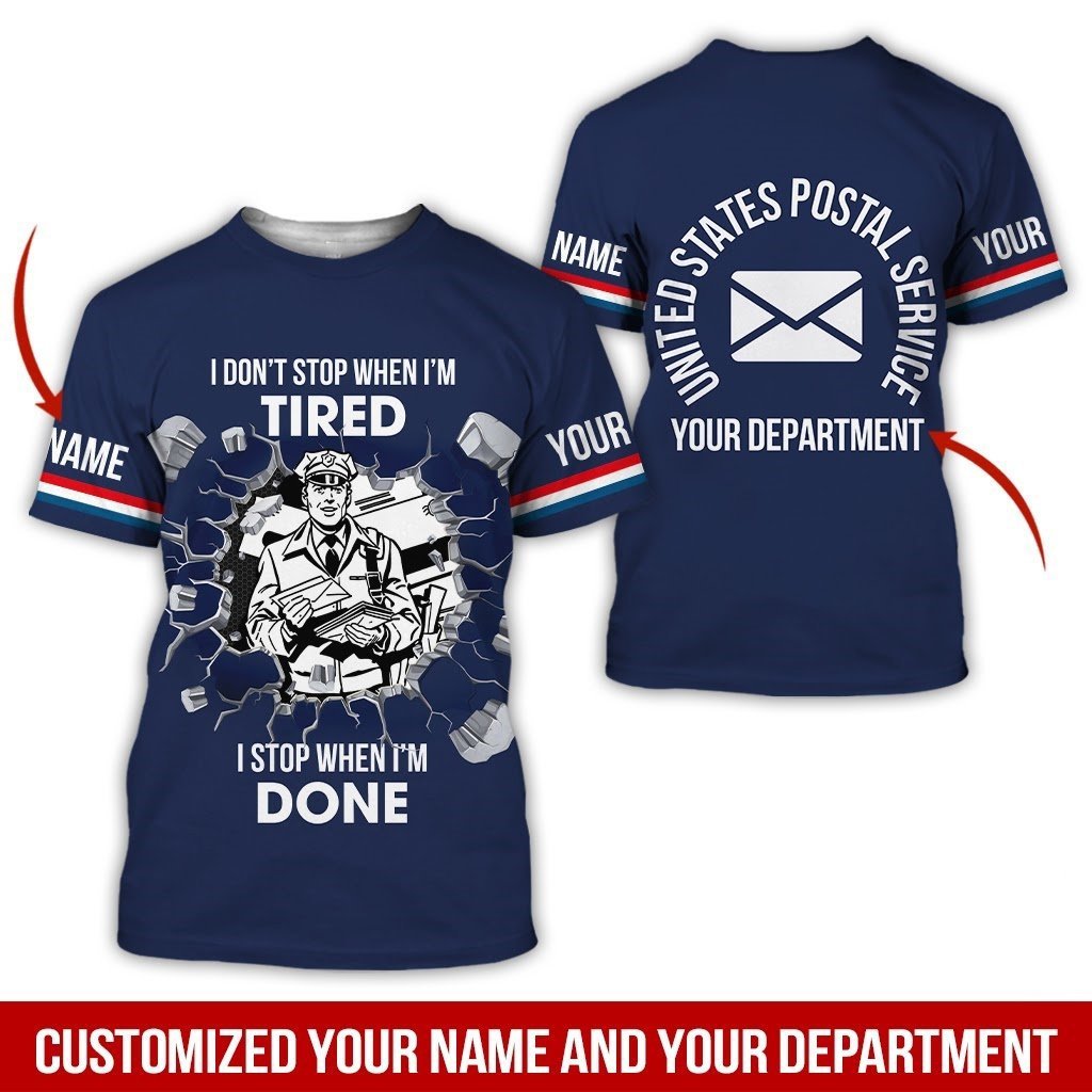 Personalized Name Postal Worker 3D All Over Printed Unisex Shirts