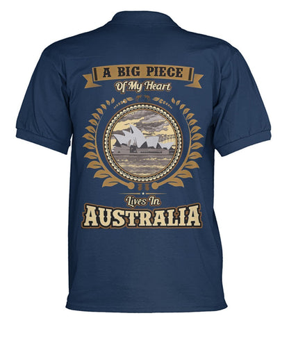 Australia in My Heart Polo T-Shirt - BN04-POLO T-SHIRTS-HP Arts-J Navy-S-Men's Polo-Vibe Cosy™