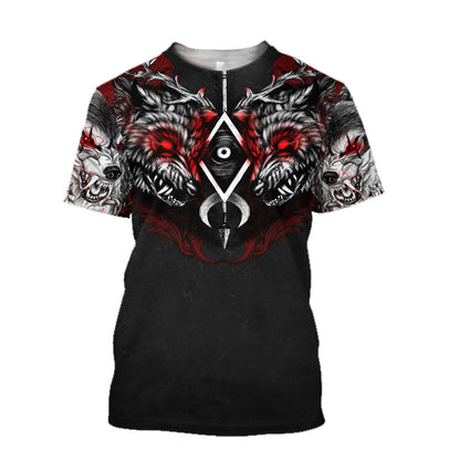 Wolf 3D All Over Printed Unisex Shirt