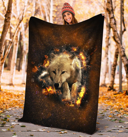 Wolf 3D All Over Printed Blanket