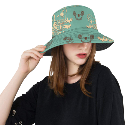 Australia Koala All Over Print Bucket Hat NN8-BUCKET HATS-HP Arts-One Size-Vibe Cosy™