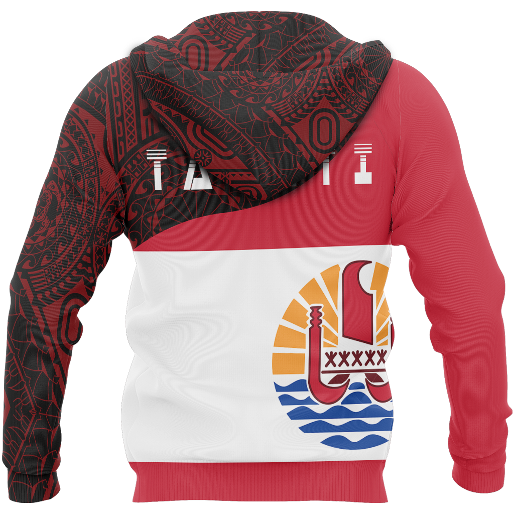Tahiti Flag Curve Concept Allover Zip Hoodie A0-Apparel-Khanh Arts-Hoodie-S-Vibe Cosy™