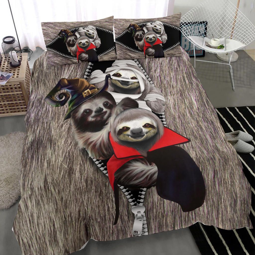 Sloth Costume Halloween Unique Halloween Gift Ideas 3D printed Bedding set