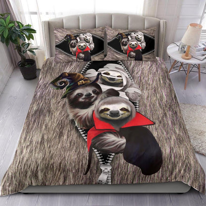Sloth Costume Halloween Unique Halloween Gift Ideas 3D printed Bedding set