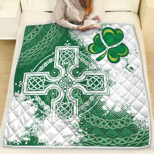 Celtic Cross 3D All Over Printed Quilt