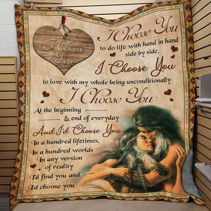 Native American 3D All Over Printed Blanket