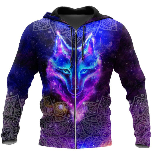 Wolf 3d hoodie shirt for men and women HAC260405-Apparel-HG-Zip hoodie-S-Vibe Cosy™
