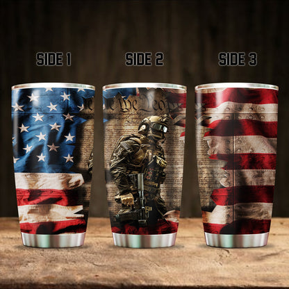 United States Veteran Steel Tumbler