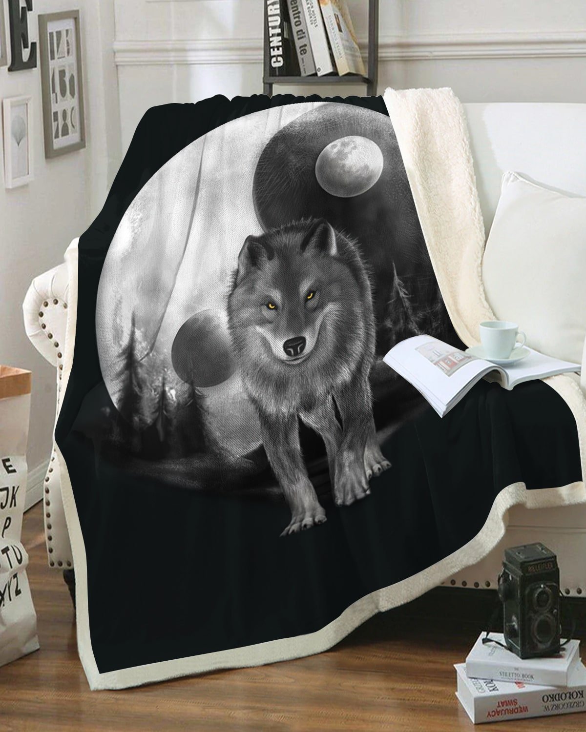 Wolf 3D All Over Printed Blanket