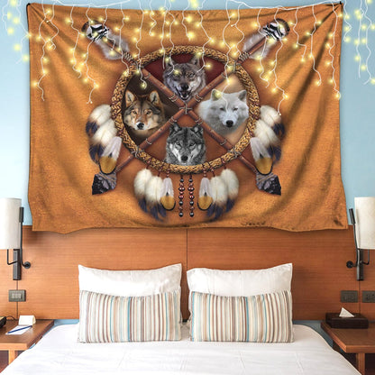 Native American 3D All Over Printed Tapestry