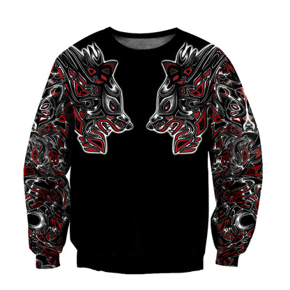 Wolf Tattoo 3D All Over Printed Unisex Shirts No 02
