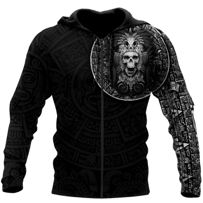 Mexican Aztec Warrior 3D All Over Printed Shirts For Men and Women QB07022001-Apparel-TA-Zipped Hoodie-S-Vibe Cosy™