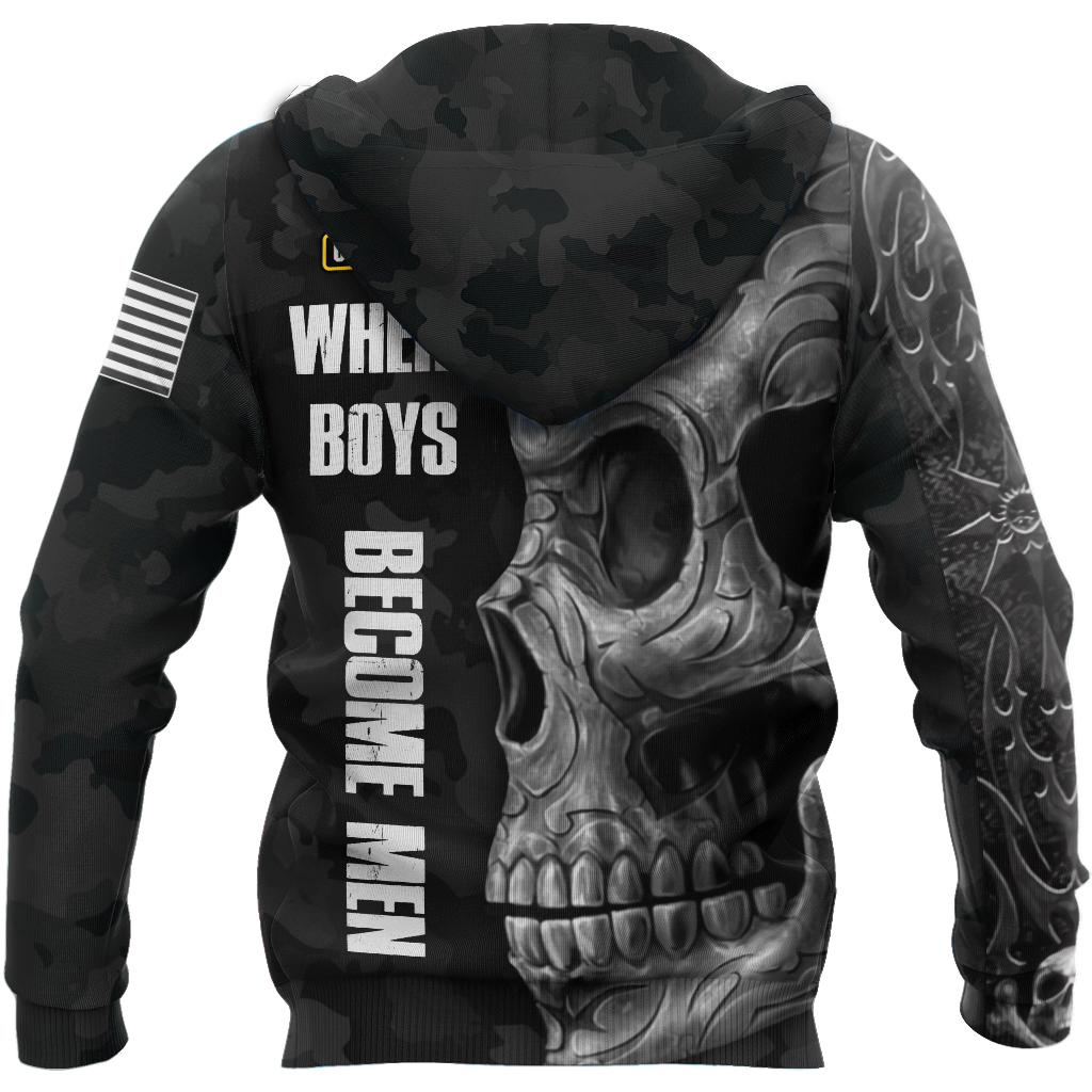 Love Skull tattoos balck 3D all over printed for man and women QB06062002-Apparel-PL8386-Hoodie-S-Vibe Cosy™