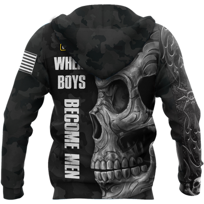 Love Skull tattoos balck 3D all over printed for man and women QB06062002-Apparel-PL8386-Hoodie-S-Vibe Cosy™