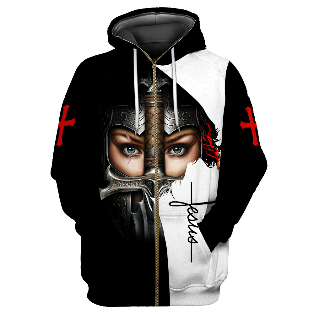 January Girl - I Am A Daughter Of God 3D All Over Printed Shirts For Men and Women TA040205S1-Apparel-TA-Zipped Hoodie-S-Vibe Cosy™