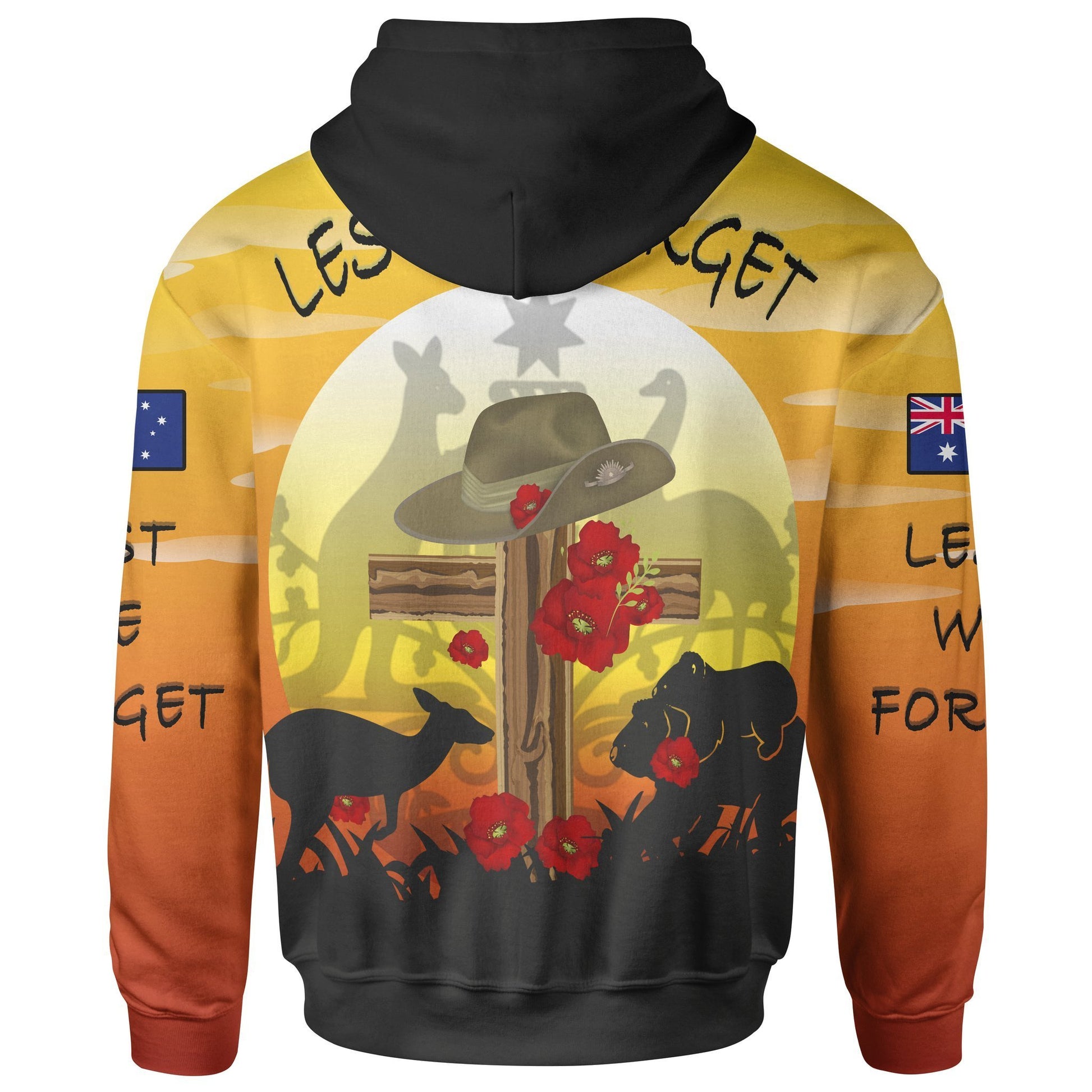 Australia Hoodie - Anzac Day Hoodie Dawn Service NNKANZ2-Apparel-PL8386-Hoodie-S-Vibe Cosy™