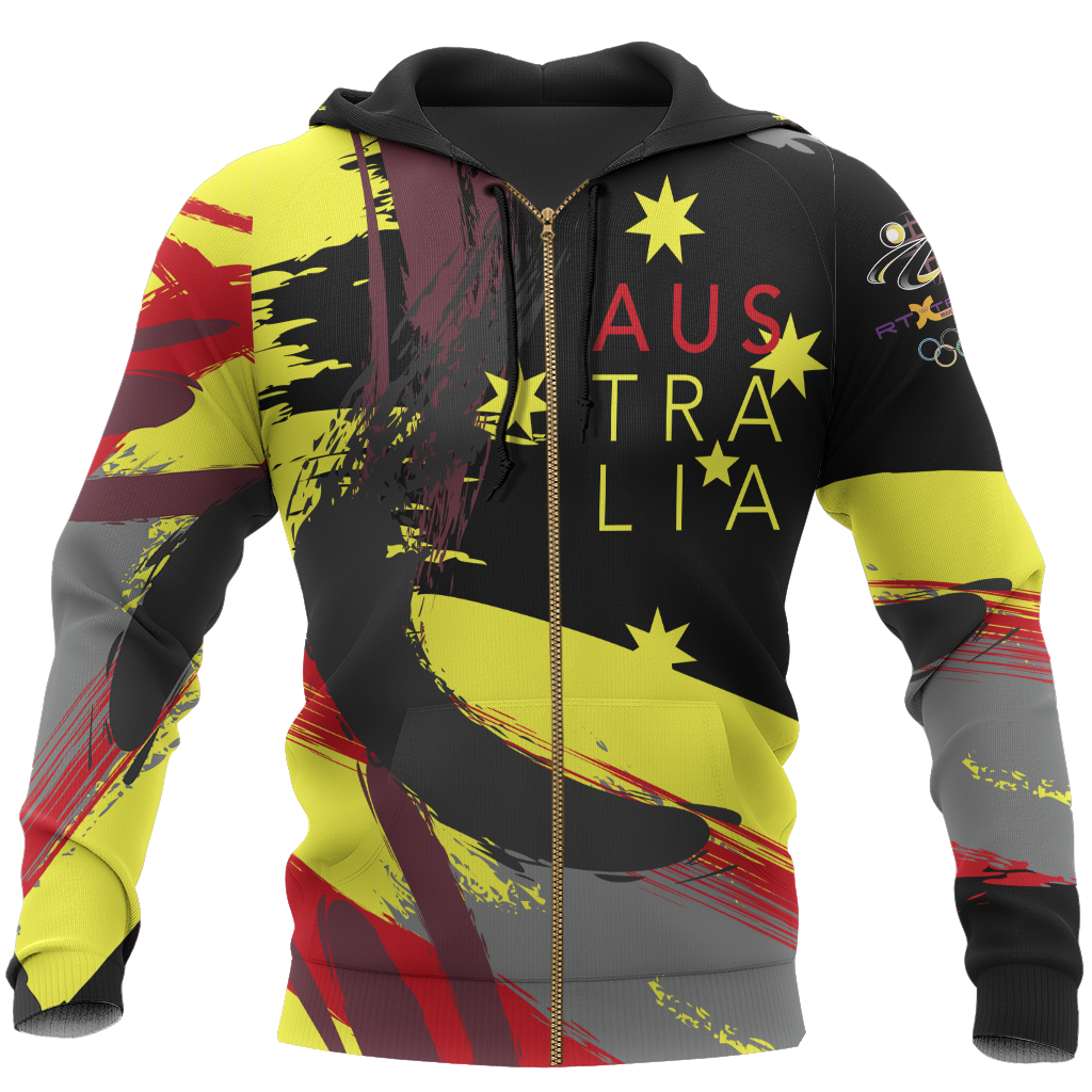 Love Australia x RTXtreme - Athletic Style Ver 2 Pullover Hoodie-Apparel-HD09-Zip-Hoodie-S-Vibe Cosy™