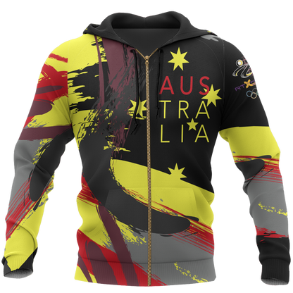 Love Australia x RTXtreme - Athletic Style Ver 2 Pullover Hoodie-Apparel-HD09-Zip-Hoodie-S-Vibe Cosy™