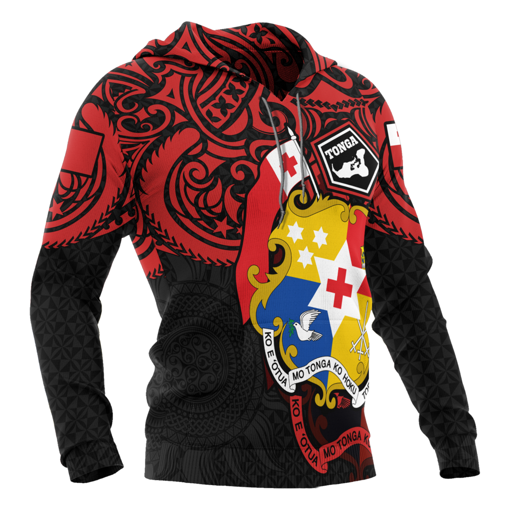 Tonga in My Heart Polynesian Tattoo Style 3D Printed Shirts TT0030-Apparel-TT-Hoodie-S-Vibe Cosy™