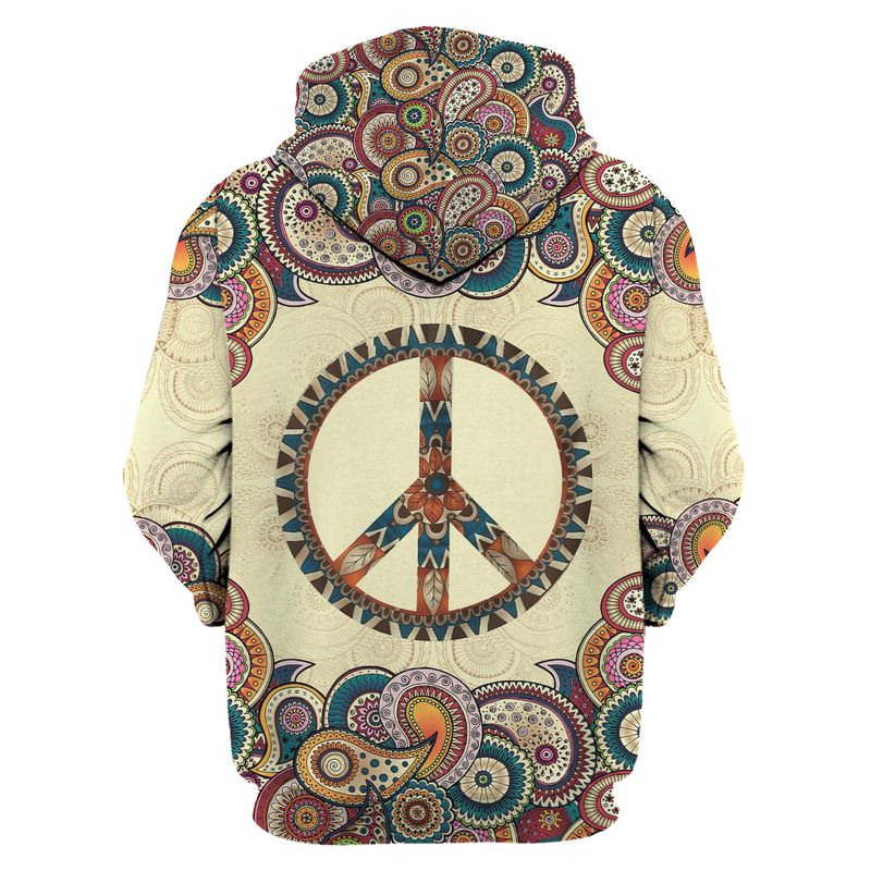Hippie Vintage Peace Sign 3D All Over Printed Unisex Shirts