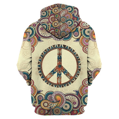 Hippie Vintage Peace Sign 3D All Over Printed Unisex Shirts